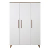 roba Babymöbel<Kleiderschrank Ole 3-türig weiß mit Softclose, 6 Böden