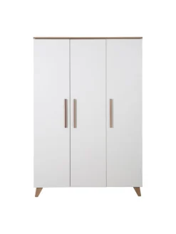 roba Babymöbel<Kleiderschrank Ole 3-türig weiß mit Softclose, 6 Böden