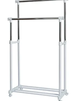 STORE IT Garderoben<Kleiderständer in Chrom/ Weiß - (B)134 x (H)168 x (T)44 cm