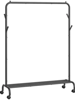 Songmics Regale & Schränke|Garderoben<Kleiderständer in Schwarz - (B)103,5 x (H)155 x (T)41 cm
