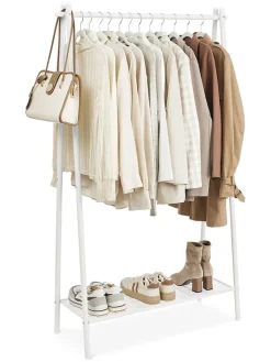 SONGMICS Garderoben|Regale & Schränke<Kleiderständer in Weiß - (B)33,5 x (H)153 x (T)92,5 cm
