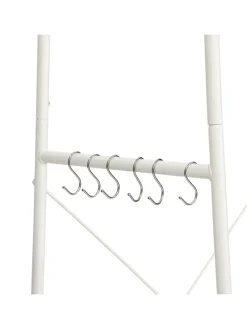 relaxdays Garderoben<Kleiderständer in Weiß/ Natur - (B)120 x (H)160 x (T)45 cm