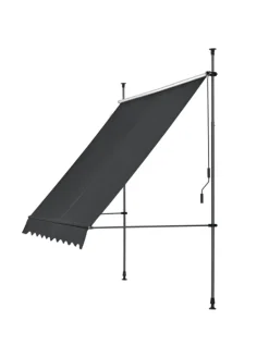 pro.tec Gartenmöbel<Klemmmarkise in Schwarz (B)150cm