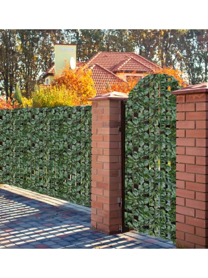 COSTWAY Gartendekoration<Künstlich Pflanzenwand 150x240cm in Grün