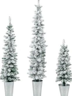 COSTWAY Künstliche Weihnachtsbäume<Künstliche Weihnachtsbäume 3 tlg. Set in Weiß