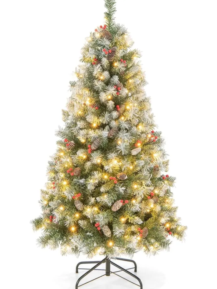 COSTWAY Künstliche Weihnachtsbäume<Künstlicher Weihnachtsbaum LED in Grün
