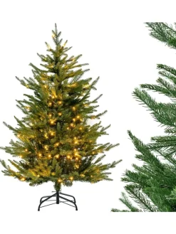 COSTWAY Künstliche Weihnachtsbäume<Künstlicher Weihnachtsbaum LED in Grün