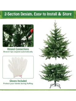 COSTWAY Künstliche Weihnachtsbäume<Künstlicher Weihnachtsbaum LED in Grün