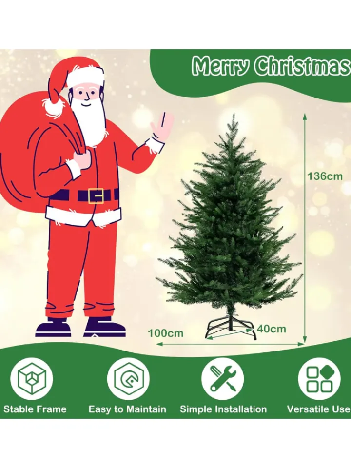 COSTWAY Künstliche Weihnachtsbäume<Künstlicher Weihnachtsbaum LED in Grün