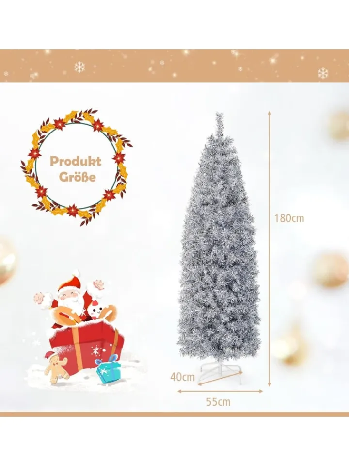 COSTWAY Künstliche Weihnachtsbäume<Künstlicher Weihnachtsbaum LED in Weiß