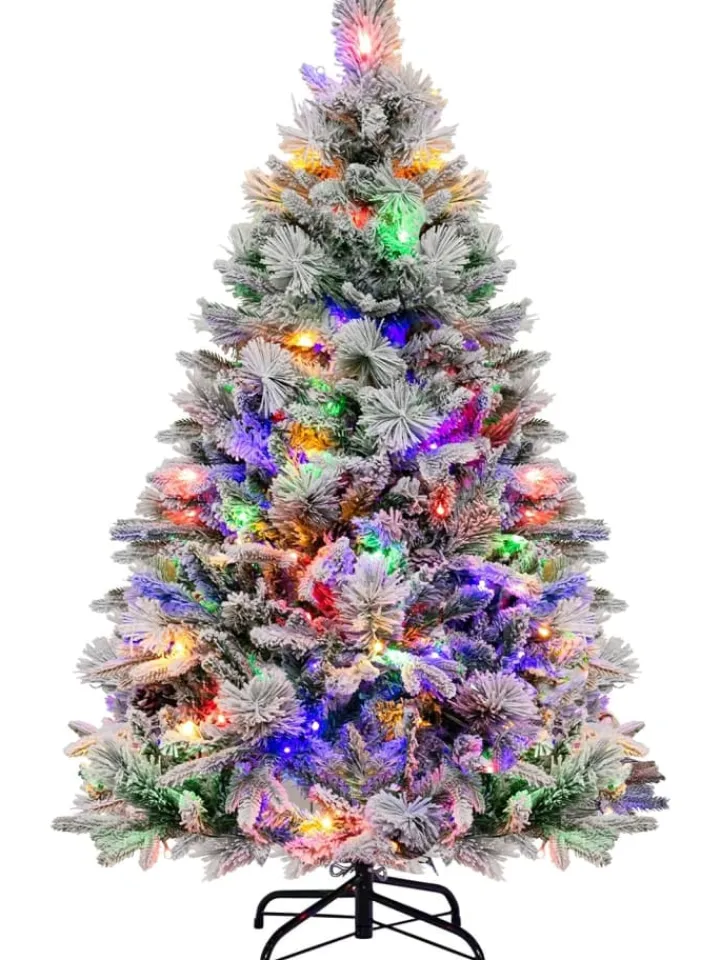 COSTWAY Künstliche Weihnachtsbäume<Künstlicher Weihnachtsbaum Beleuchtet in Grün