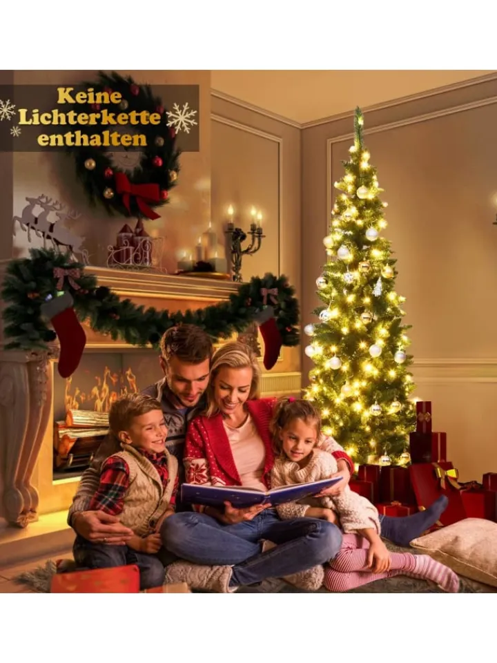 COSTWAY Künstliche Weihnachtsbäume<Künstlicher Weihnachtsbaum LED in Grün