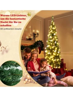 COSTWAY Künstliche Weihnachtsbäume<Künstlicher Weihnachtsbaum LED in Grün
