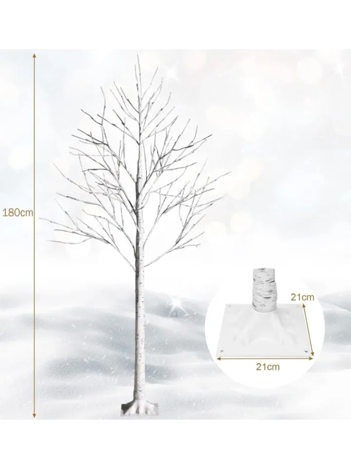 COSTWAY Künstliche Weihnachtsbäume<Künstlicher Weihnachtsbaum LED in Weiß