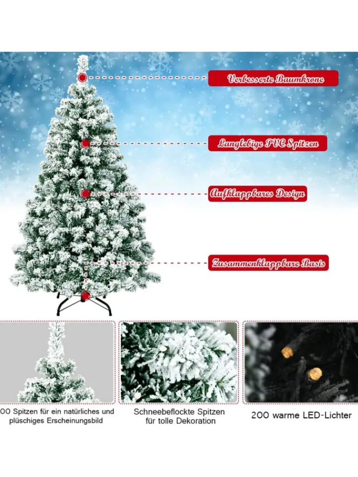 COSTWAY Künstliche Weihnachtsbäume<Künstlicher Weihnachtsbaum in Grün