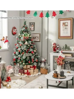 COSTWAY Künstliche Weihnachtsbäume<Künstlicher Weihnachtsbaum LED in Grün