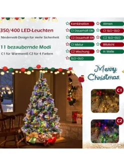 COSTWAY Künstliche Weihnachtsbäume<Künstlicher Weihnachtsbaum LED in Grün
