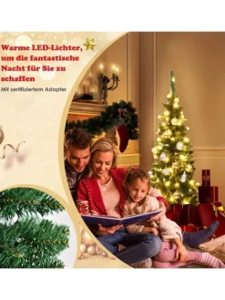 COSTWAY Künstliche Weihnachtsbäume<Künstlicher Weihnachtsbaum LED in Grün