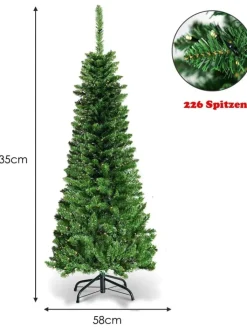 COSTWAY Künstliche Weihnachtsbäume<Künstlicher Weihnachtsbaum LED in Grün