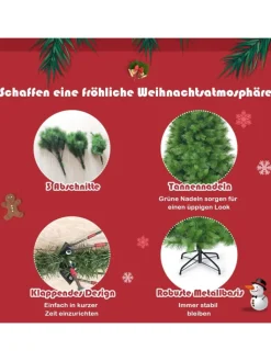 COSTWAY Künstliche Weihnachtsbäume<Künstlicher Weihnachtsbaum in Grün