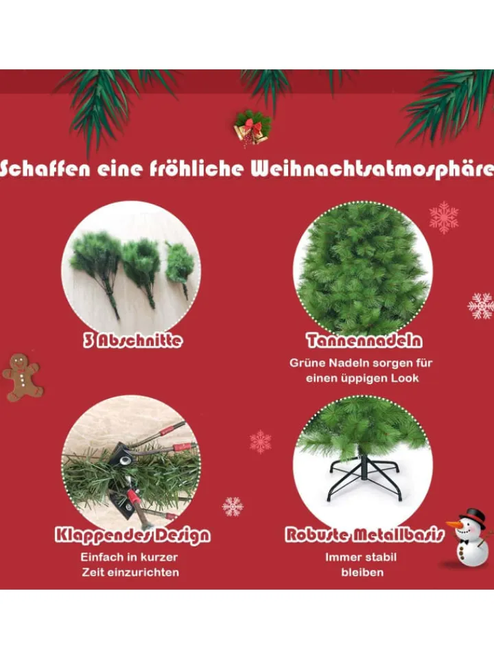 COSTWAY Künstliche Weihnachtsbäume<Künstlicher Weihnachtsbaum in Grün