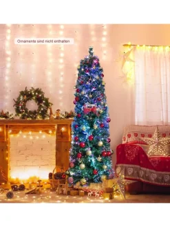 COSTWAY Künstliche Weihnachtsbäume<Künstlicher Weihnachtsbaum Glasfaseroptik in Grün