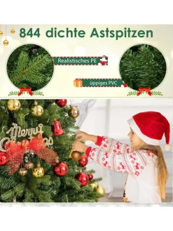 COSTWAY Künstliche Weihnachtsbäume<Künstlicher Weihnachtsbaum LED in Grün