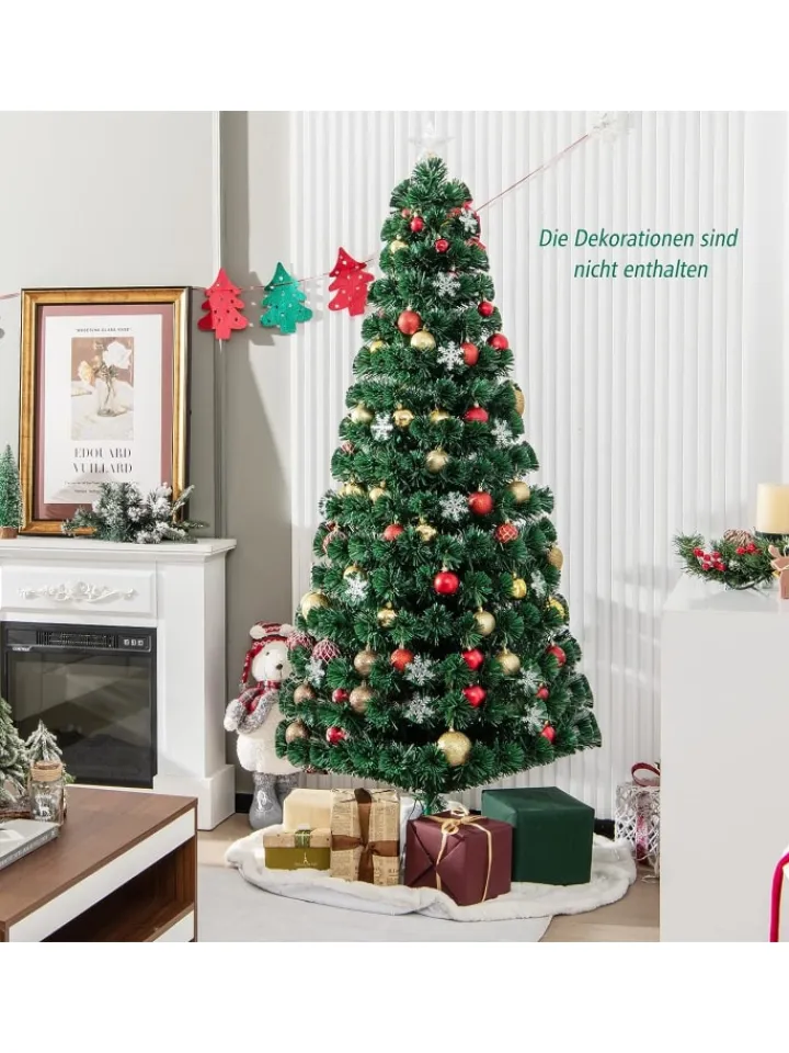 COSTWAY Künstliche Weihnachtsbäume<Künstlicher Weihnachtsbaum LED in Grün
