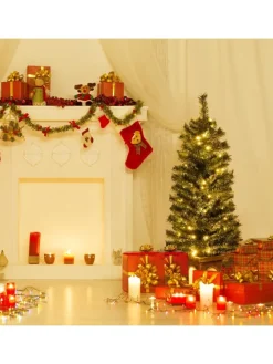 COSTWAY Künstliche Weihnachtsbäume<Künstlicher Weihnachtsbaum LED in Grün