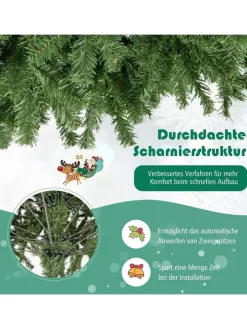 COSTWAY Künstliche Weihnachtsbäume<Künstlicher Weihnachtsbaum in Grün