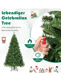 COSTWAY Künstliche Weihnachtsbäume<Künstlicher Weihnachtsbaum in Grün