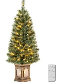 COSTWAY Künstliche Weihnachtsbäume<Künstlicher Weihnachtsbaum LED in Grün
