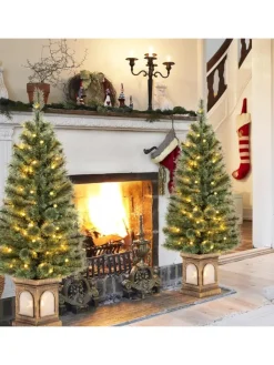 COSTWAY Künstliche Weihnachtsbäume<Künstlicher Weihnachtsbaum LED in Grün