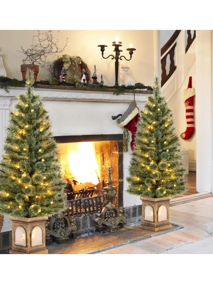 COSTWAY Künstliche Weihnachtsbäume<Künstlicher Weihnachtsbaum LED in Grün