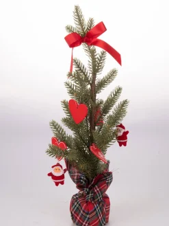 Villa d´Este Künstliche Weihnachtsbäume<Künstlicher Weihnachtsbaum in Grün/ Rot - (H)45 cm