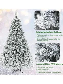 COSTWAY Künstliche Weihnachtsbäume<Künstlicher Weihnachtsbaum LED in Grün