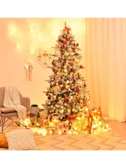 COSTWAY Künstliche Weihnachtsbäume<Künstlicher Weihnachtsbaum in Weiß