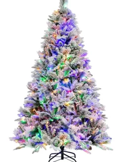 COSTWAY Künstliche Weihnachtsbäume<Künstlicher Weihnachtsbaum Beleuchtet in Grün