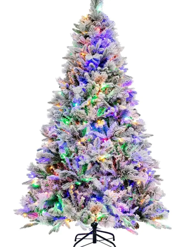 COSTWAY Künstliche Weihnachtsbäume<Künstlicher Weihnachtsbaum Beleuchtet in Grün