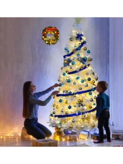 COSTWAY Künstliche Weihnachtsbäume<Künstlicher Weihnachtsbaum in Weiß
