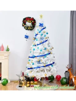 COSTWAY Künstliche Weihnachtsbäume<Künstlicher Weihnachtsbaum in Weiß