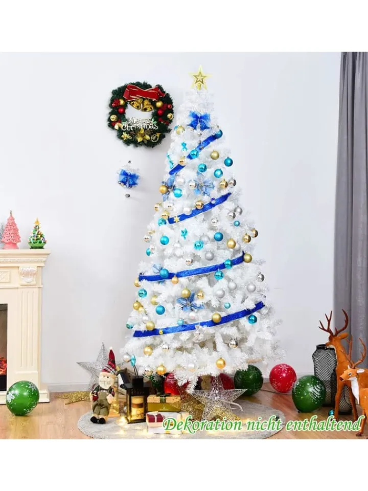 COSTWAY Künstliche Weihnachtsbäume<Künstlicher Weihnachtsbaum in Weiß