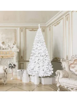 COSTWAY Künstliche Weihnachtsbäume<Künstlicher Weihnachtsbaum in Weiß