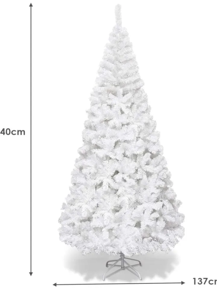 COSTWAY Künstliche Weihnachtsbäume<Künstlicher Weihnachtsbaum in Weiß
