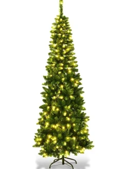 COSTWAY Künstliche Weihnachtsbäume<Künstlicher Weihnachtsbaum LED in Grün