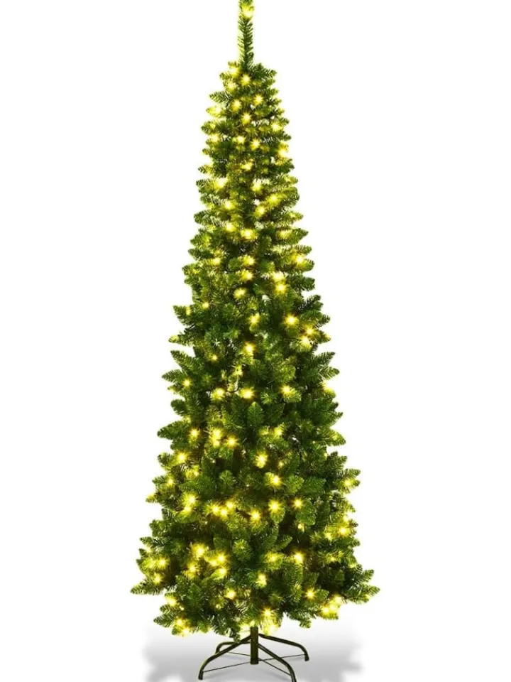 COSTWAY Künstliche Weihnachtsbäume<Künstlicher Weihnachtsbaum LED in Grün