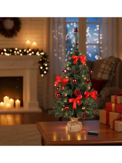 Profiline Künstliche Weihnachtsbäume<Künstlicher Weihnachtsbaum mit LEDs in Grün - (H)75 cm