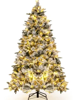 COSTWAY Künstliche Weihnachtsbäume<Künstlicher Weihnachtsbaum LED in Grün