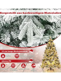 COSTWAY Künstliche Weihnachtsbäume<Künstlicher Weihnachtsbaum LED in Grün