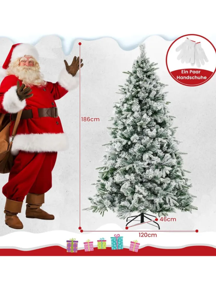COSTWAY Künstliche Weihnachtsbäume<Künstlicher Weihnachtsbaum LED in Grün